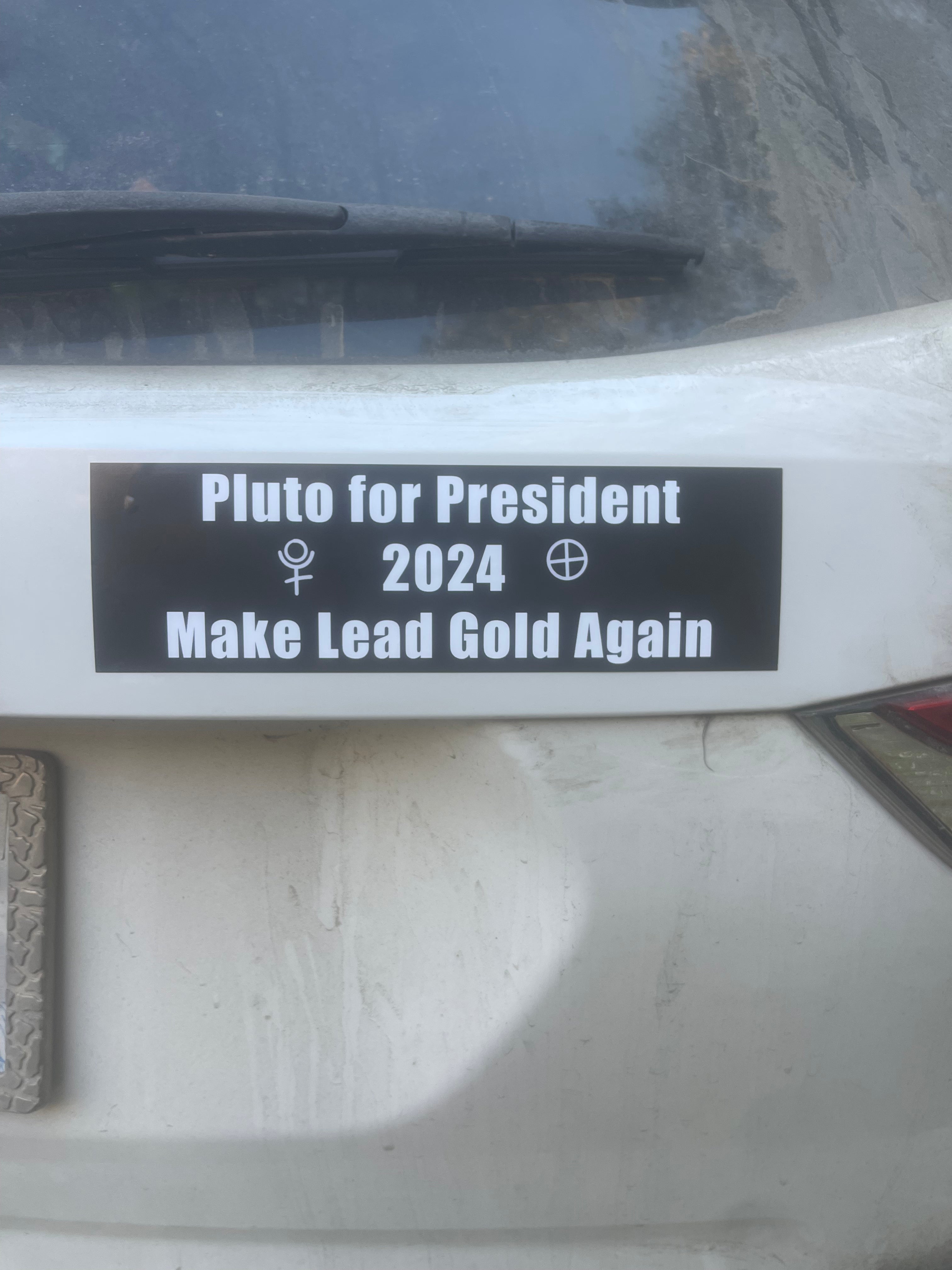 Pluto for Prez bumper sticker