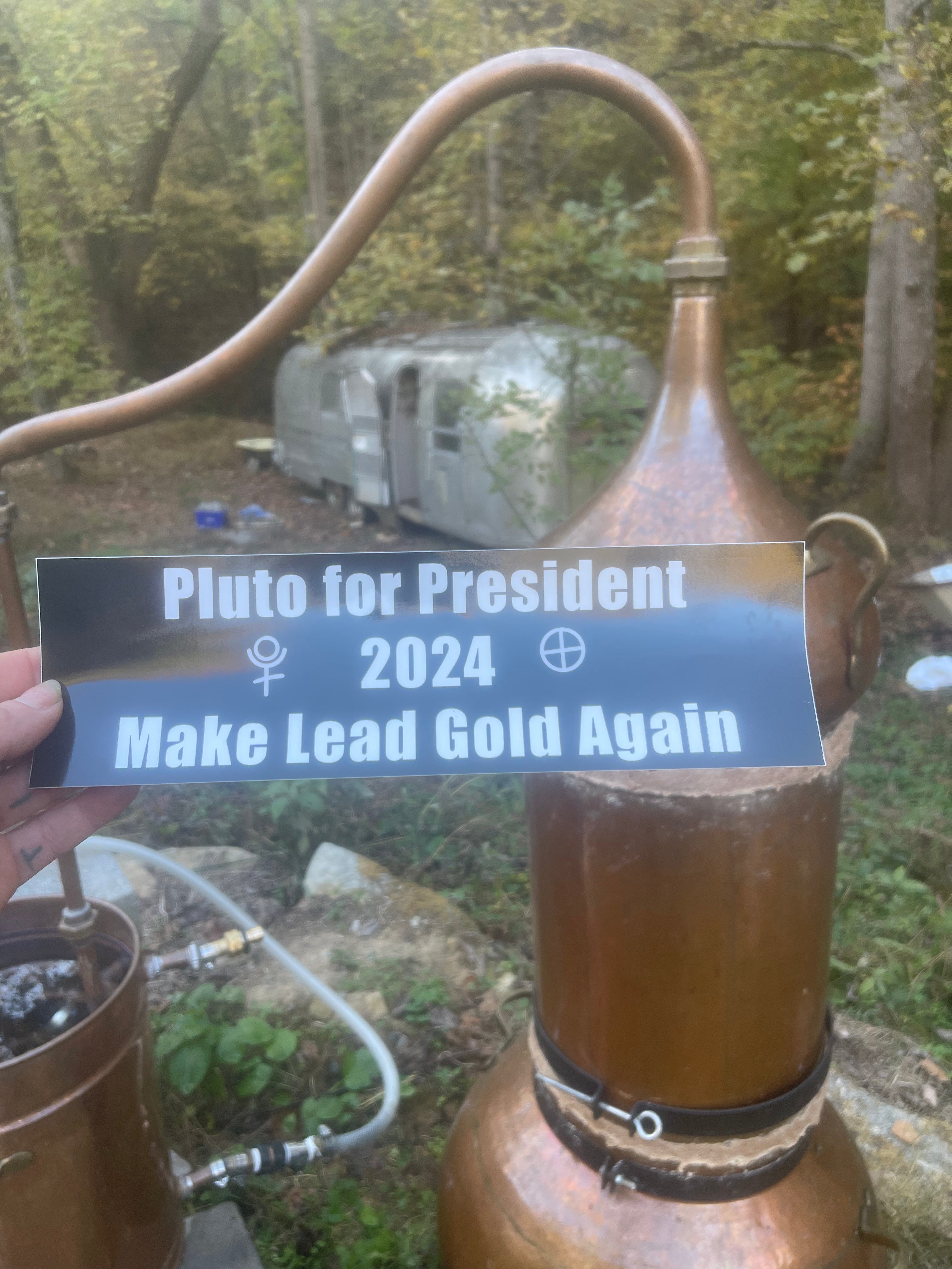 Pluto for Prez bumper sticker