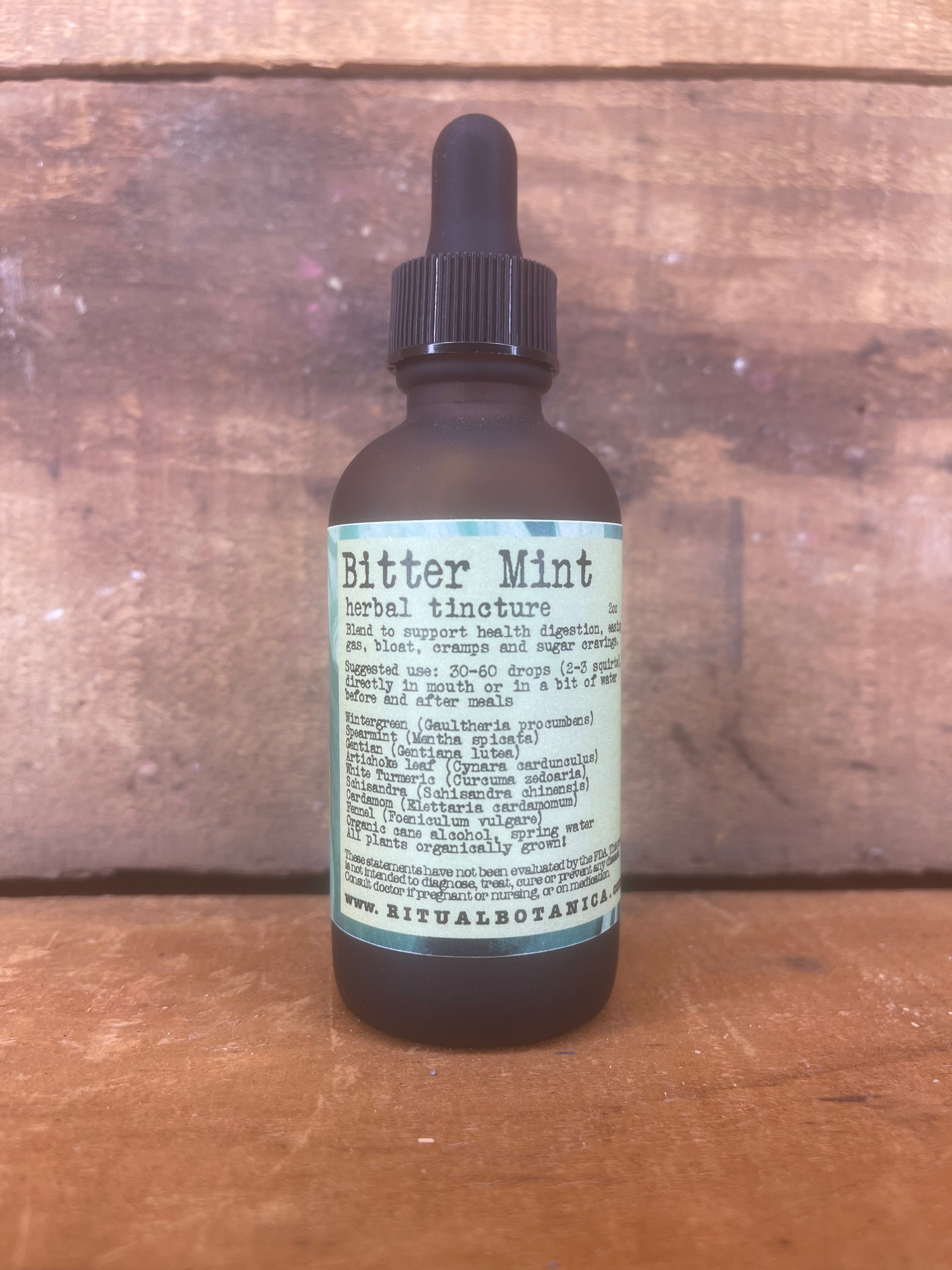 Bitter Mint // digestive tincture and sweet craving kick