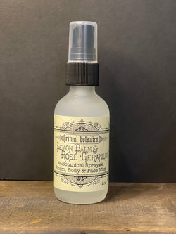 Lemon Balm & Rose Geranium // Organic Hydrosol
